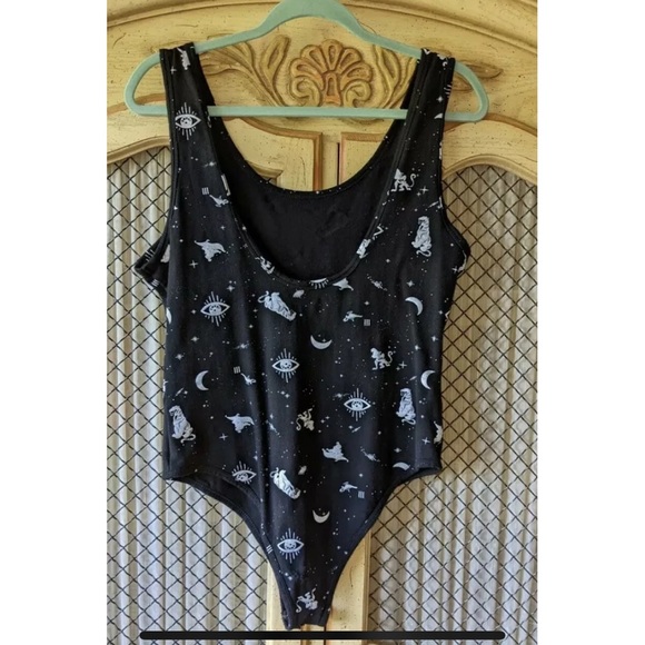 2 for 25 | Medium Disney Aladdin Jasmine black thong bodysuit raja evil eye - Picture 5 of 5